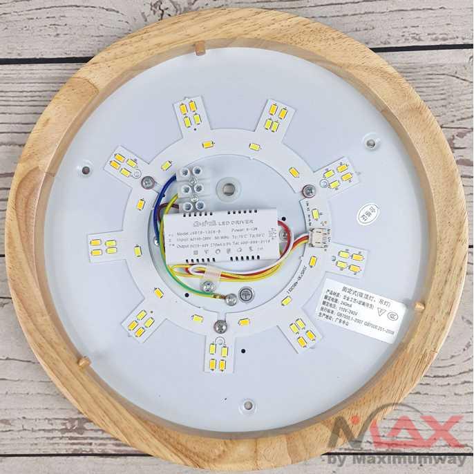 Lampu plafon celling 26cm 3 color 220V 13W Motif Kayu Minimalis Warm White Neutral White White Light lampu langit langit hias GMIMA Century Lampu LED Plafon Ceiling White Light 13W 26cm GMIMA Century Lampu LED Plafon Nordic 13W 26cm Tri-color