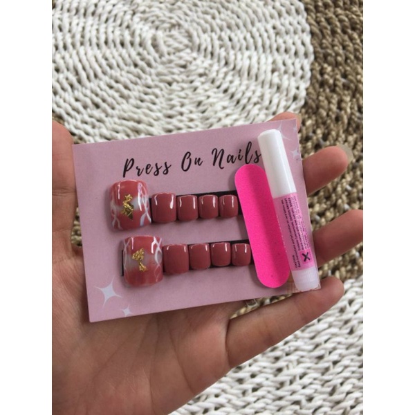 fake nails kaki / kuku palsu kaki