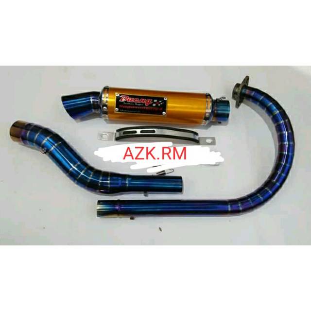 knalpot racing DAENG VIXION BLUEMOON leter C stainless
