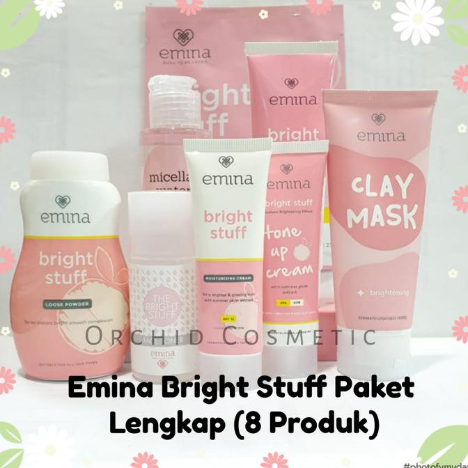 Emina Bright Stuff Paket Lengkap 8 Produk .