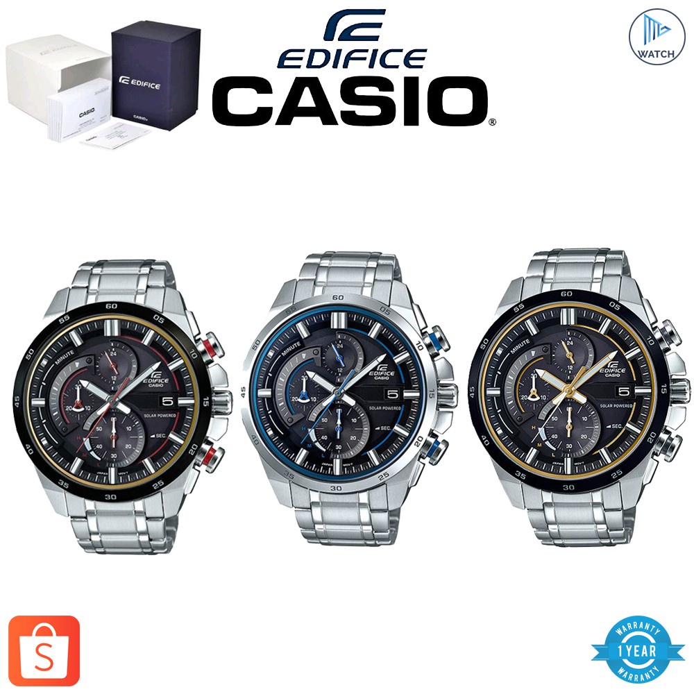 [GARANSI ] JAM TANGAN PRIA WANITA | RANTAI | KULIT | KARET | MURAH | PRIA cas10 EDIFICE EQS-600DB-1A