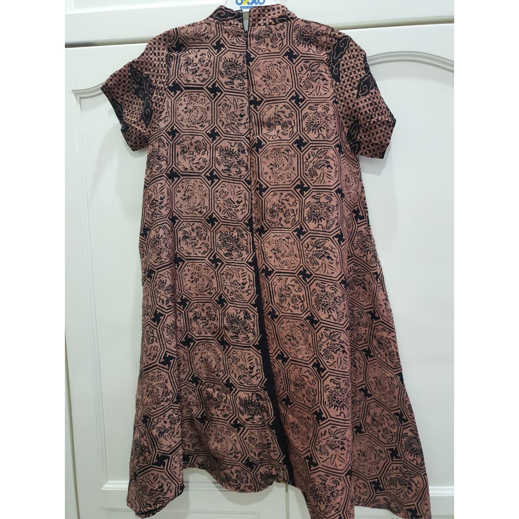 PRELOVED :  DRESS MOTIF BATIK (belum pernah dipakai)