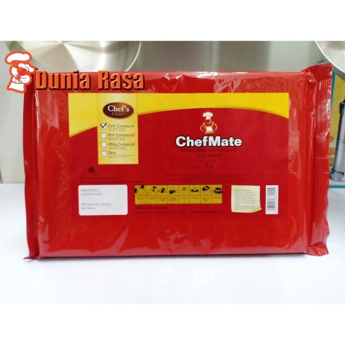 

Chefmate Dark Chocolate Compound 1KG TERLARIS TERPERCAYA ORIGINAL