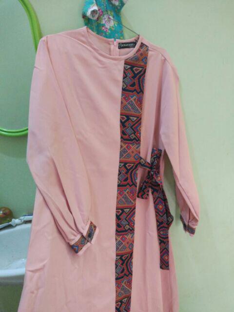 Gamis Batik Lovika Gamis Berkualitas Pink Salem By Akmayasha