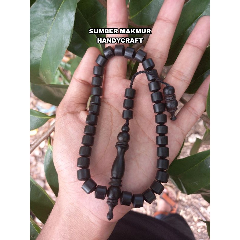 Tasbih 33 Kayu Galih Kelor Hitam Asli Kalimantan 8mm BUKAN Nagasari. Gaharu. Setigi. Gali Asem
