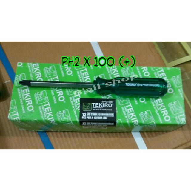 Obeng Tembus PH2 x 100 (+) Tekiro (Harga Per Pcs)