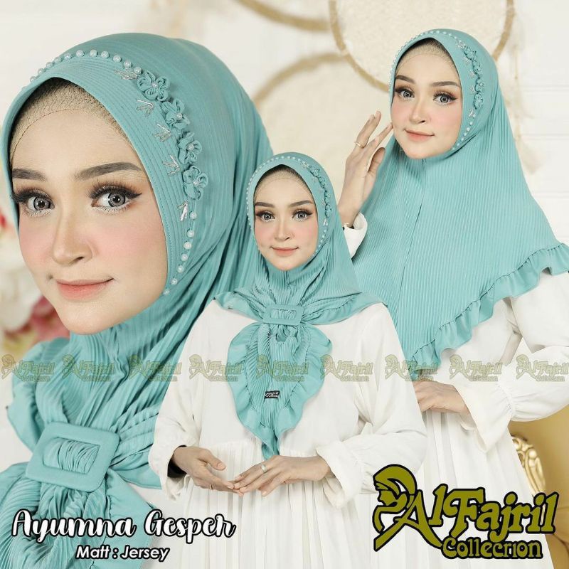 BERGO PLISKET REMPEL JERSEY/JILBAB INSTAN PLISKET PAYET  hijab ory Alfajril Ayumna gesper#hijab inst