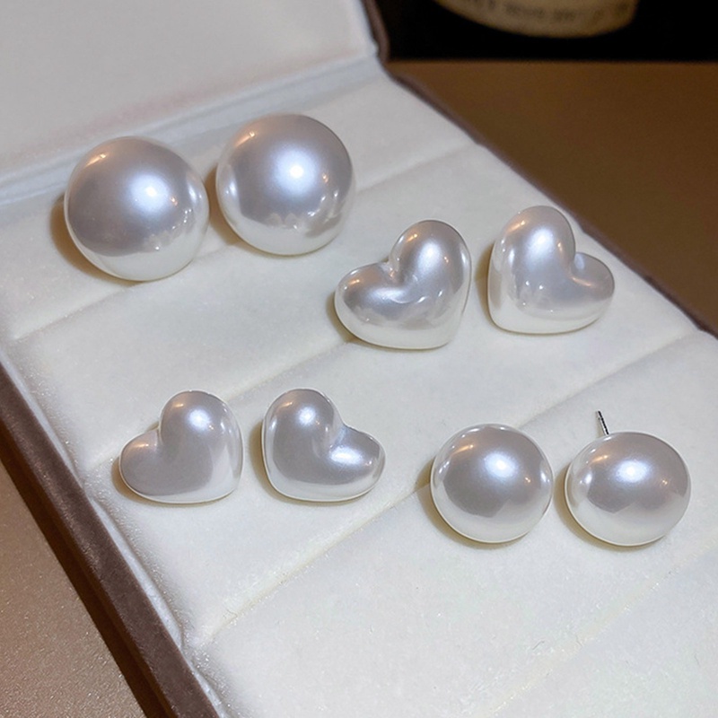 Fancyqube Fancycube Anting Mutiara Bentuk Hati Gaya Vintage