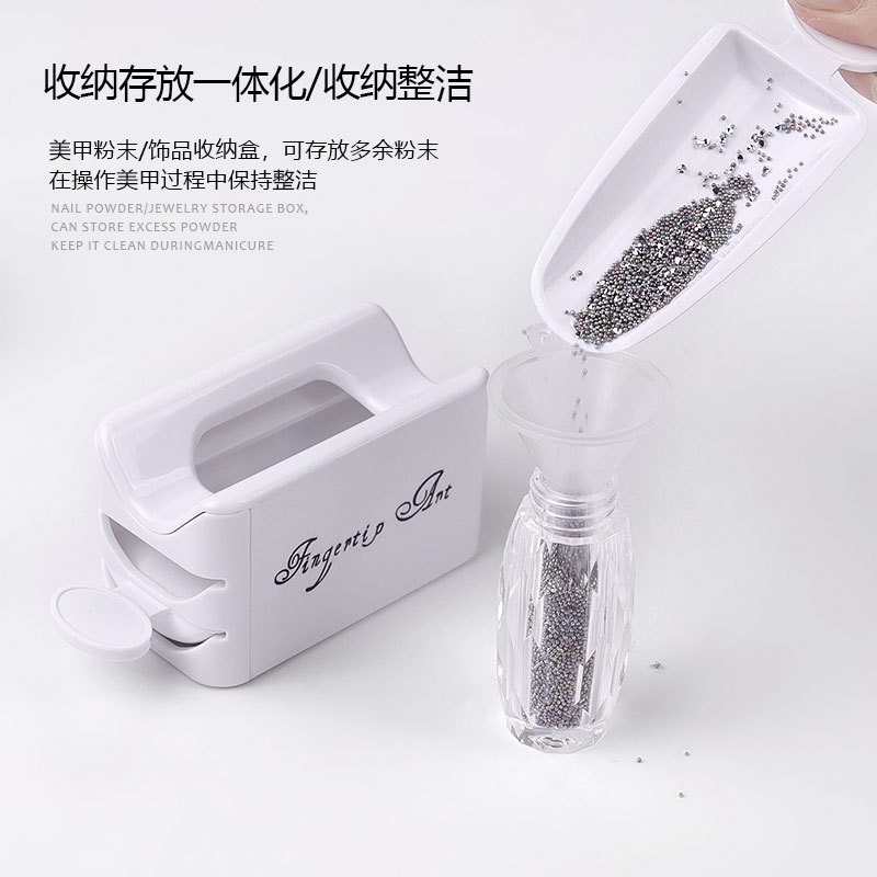 【 COD 】Dip Powder recycling system / tempat wadah dip powder hiasan swarovski pixie edge