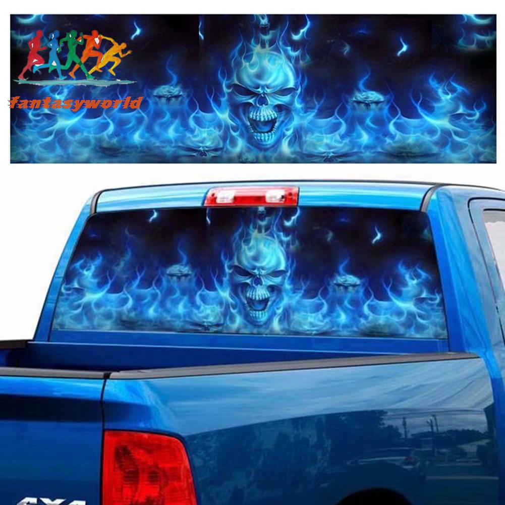 Fantasy Stiker Decal Motif Gambar Flamingo Tengkorak Tahan Lama