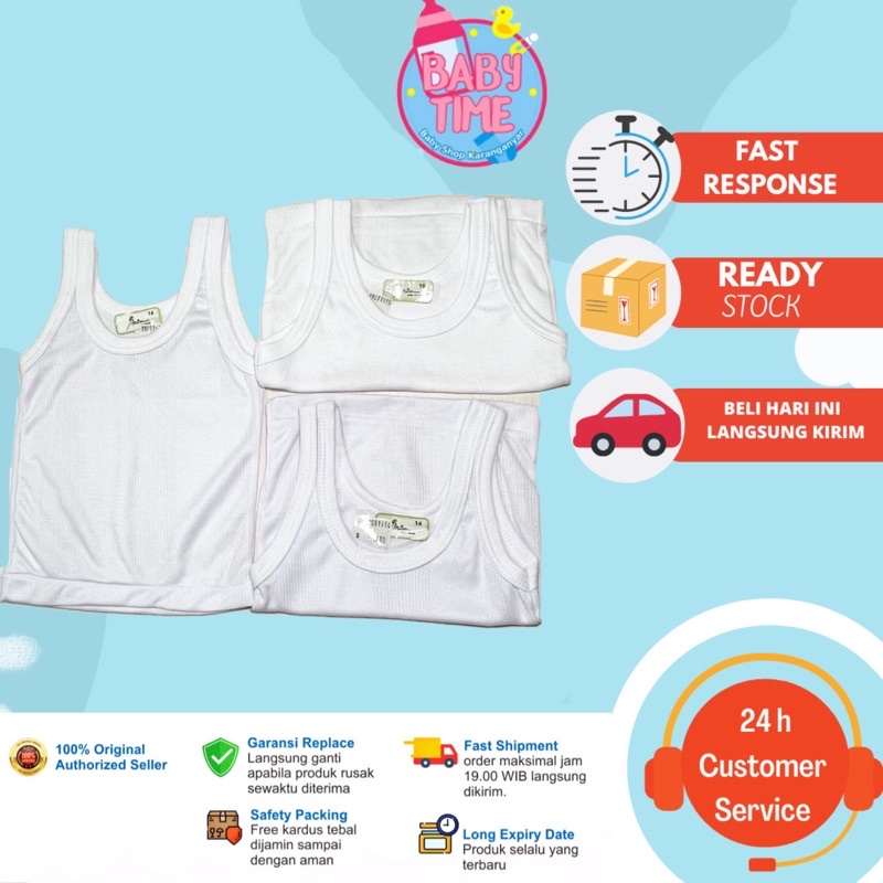 SINGLET KAOS DALAM ANAK DAN BAYI WARNA PUTIH