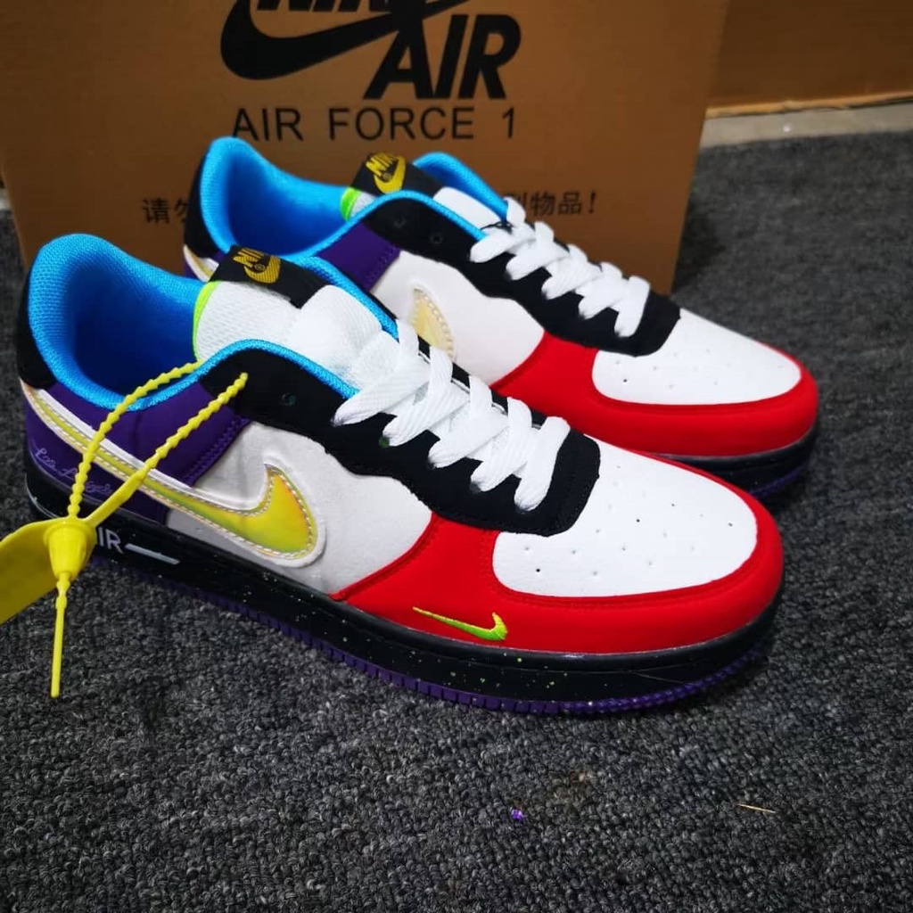 Sneakers Casual Pria Wanita Unisex NIKE AIR FORCE 1 Low What The Los Angeles
