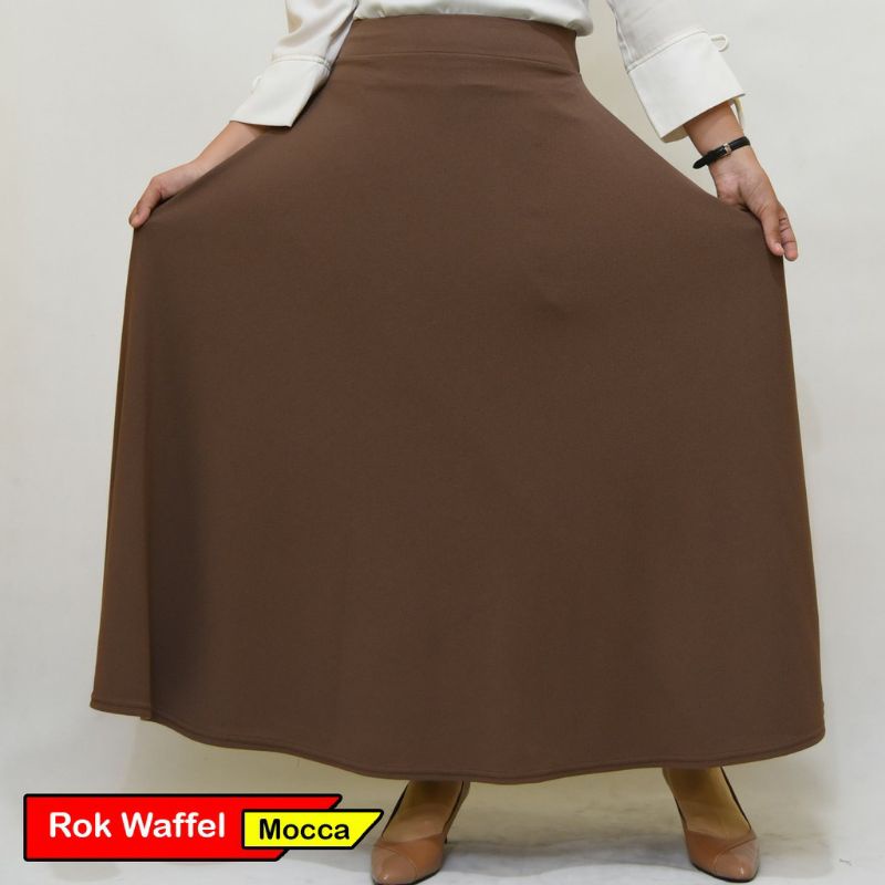 [Fashion Muslim] ROK WAFFLE MAYUNG | karet | wafel