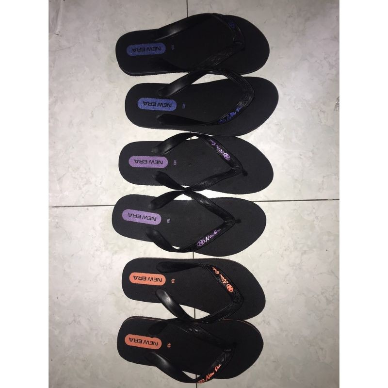 Grosir Sandal Jepit New Era All Black