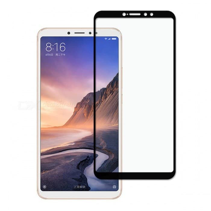 TEMPERED GLASS FULL LEM 5D XIAOMI MI MAX 3 NEW 2018 BLACK ONLY