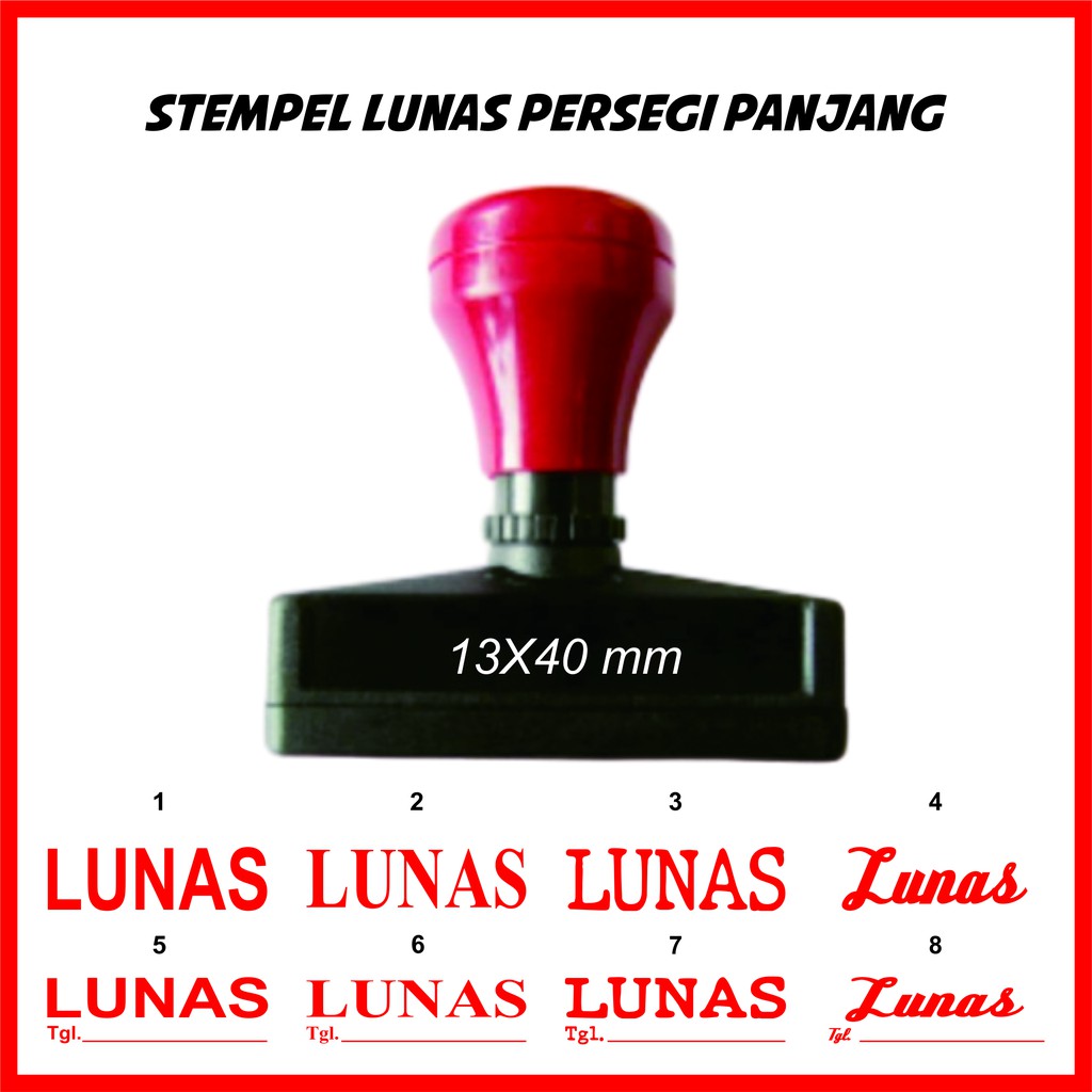 

Stempel Lunas Persegi Panjang