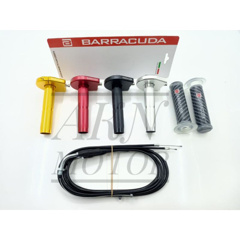 gas spontan barracuda 2 kabel free handgrip universal semua motor pnp