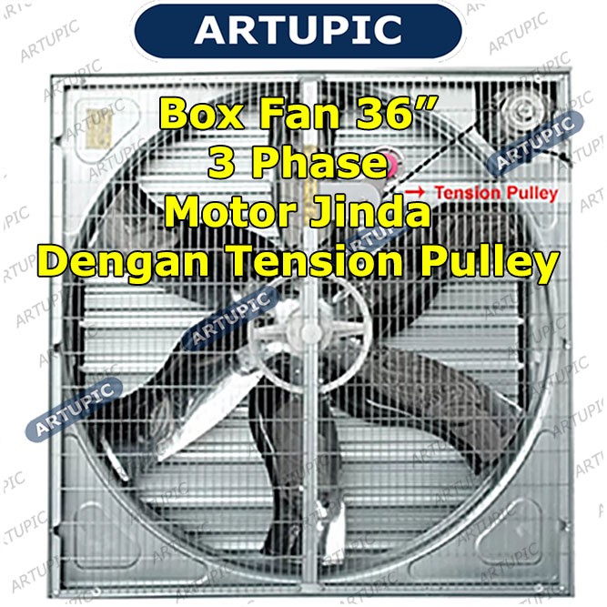 Box Fan 36 inch 3 Phase Motor Jinda Exhaust Fan Kandang Ayam Pedaging Broiler Closed House