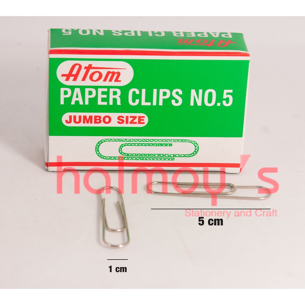 

PAPER CLIP / PENJEPIT KERTAS ATOM NO. 5 JUMBO SIZE