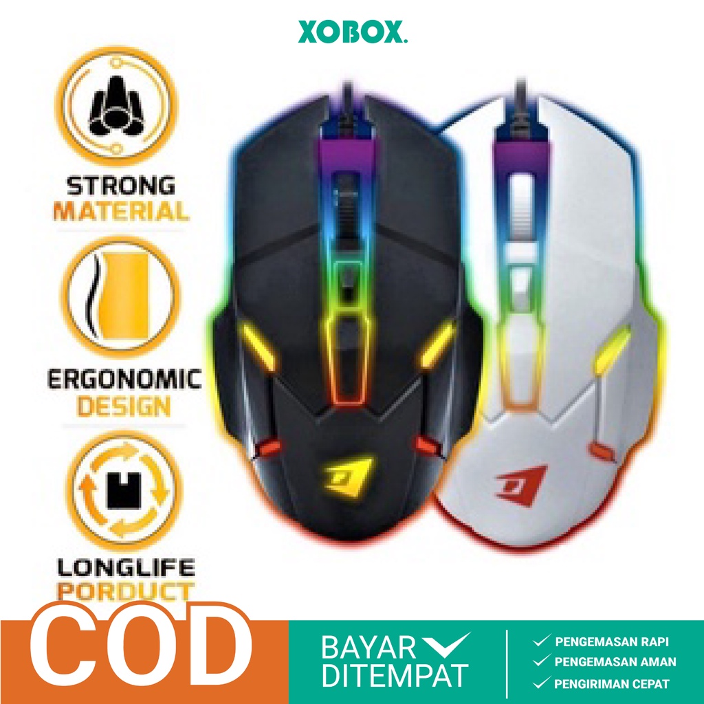 XOBOX - Mouse Gaming M300 Rocket LED RGB Light 4 Button