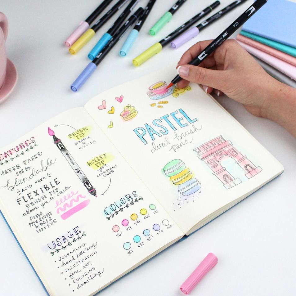 

｀ 0GL Tombow ABT 10 color set Pastel Palette ✮ ❥