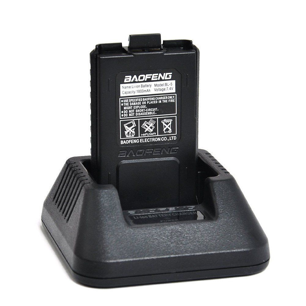 Taffware Walkie Talkie Battery Charger for Taffware BF-UV82 - CH-8 - Black