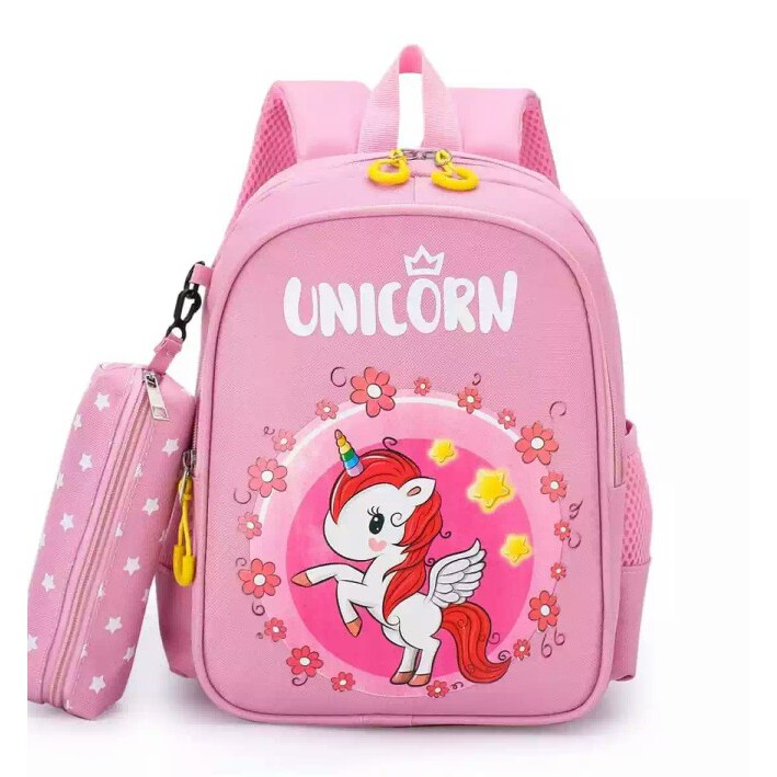 Tas Ransel Anak Tas Gaya Untuk Sekolah Terbaru Dengan Motif Unicron Dan Ada Tempat Pensil Nya
