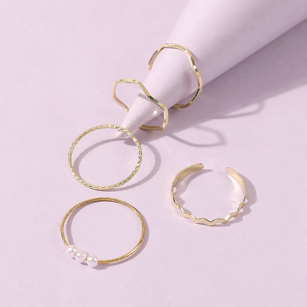 Hu Hu Hu Hu Hu Alat Bantu Pasang Kacamata♡ 5pcs / set Cincin Buku Jari Aneka Bentuk Warna Silver Untuk Wanita