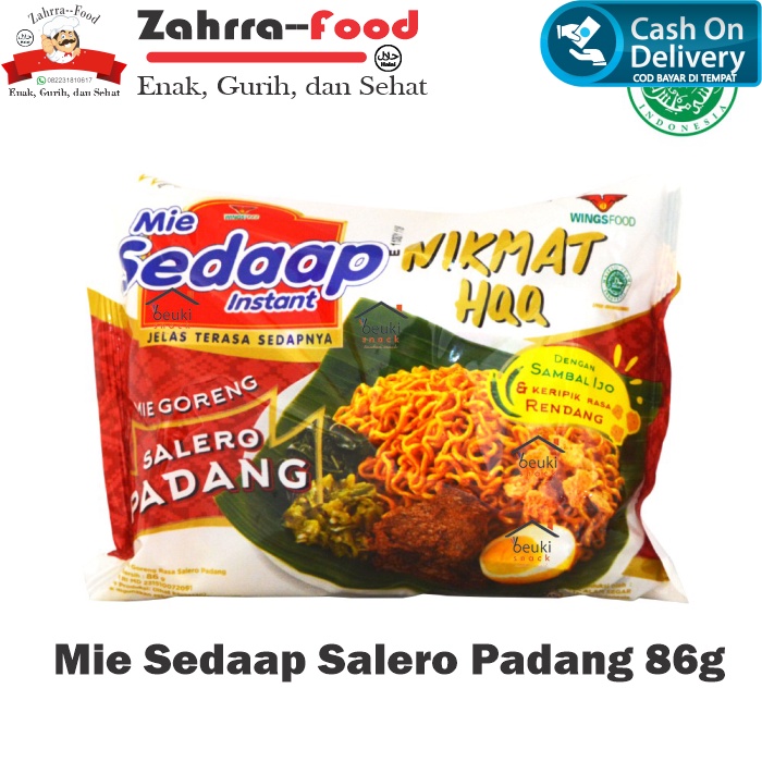 

SEDAAP Mie Instan Goreng Salero Padang Bag 86 GR