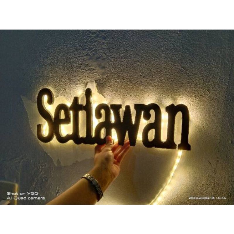 Jual DEKORASI NAMA HARGA PERKATA HOME DECOR NAMA CUSTOM KAYU LAMPU