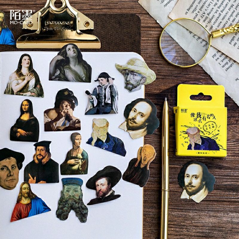 

[LOVATO.CO] 10 Pcs WAJAH TOKOH TERKENAL Deco Sticker DIY Scrapbook Stiker Jurnal Dekorasi Diary