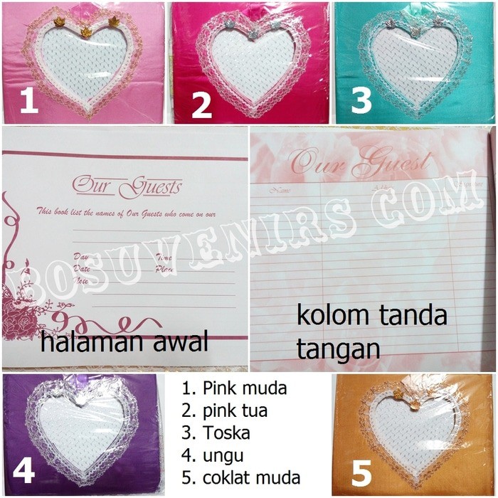 

FRESH - Souvenir Buku tamu Renda warna - ISTIMEWA