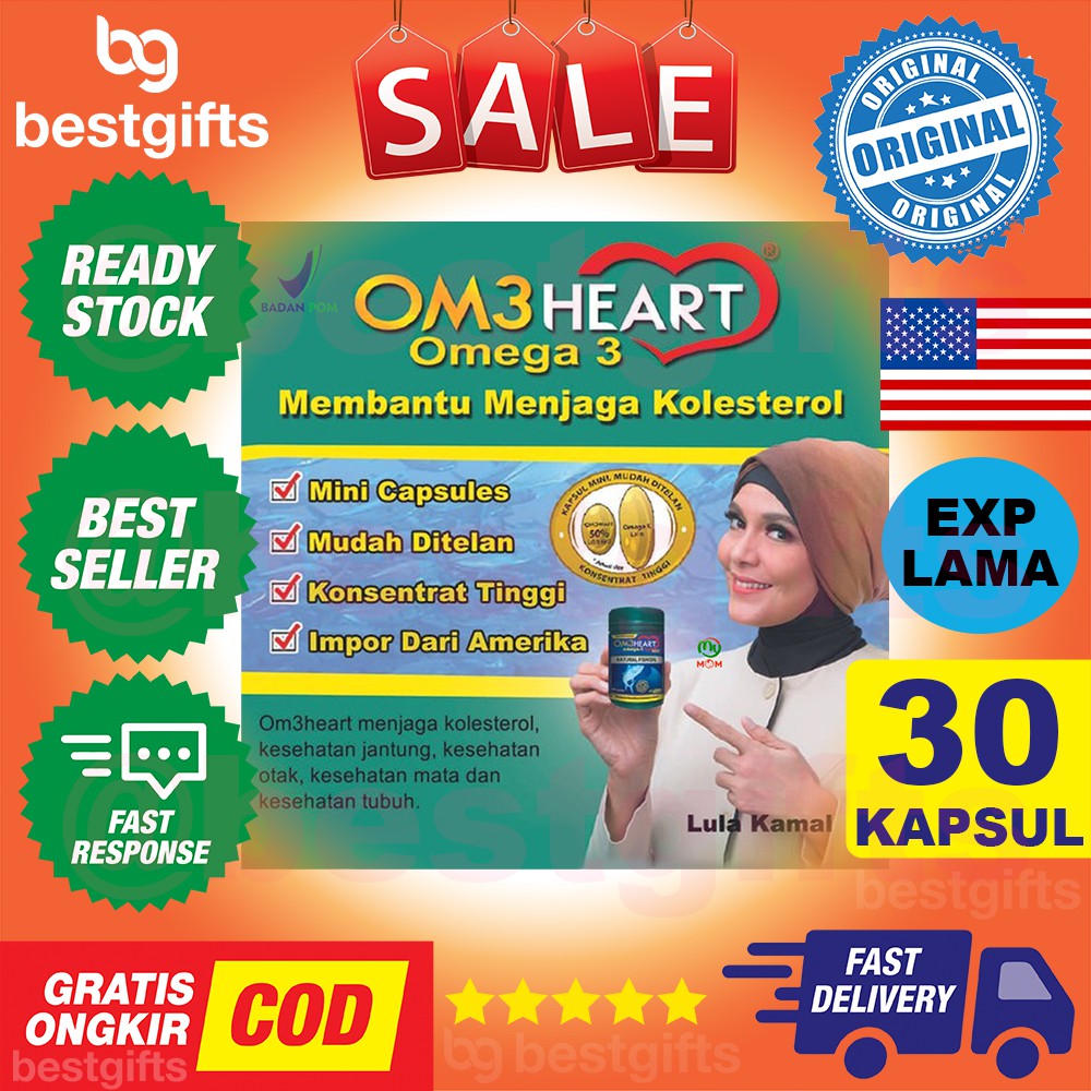 MYWELL OM3HEART OMEHEART OM3 OME HEART OMEGA 3 NATURAL FISH OIL 600 MG MINYAK IKAN MAKULA 30 KAPSUL