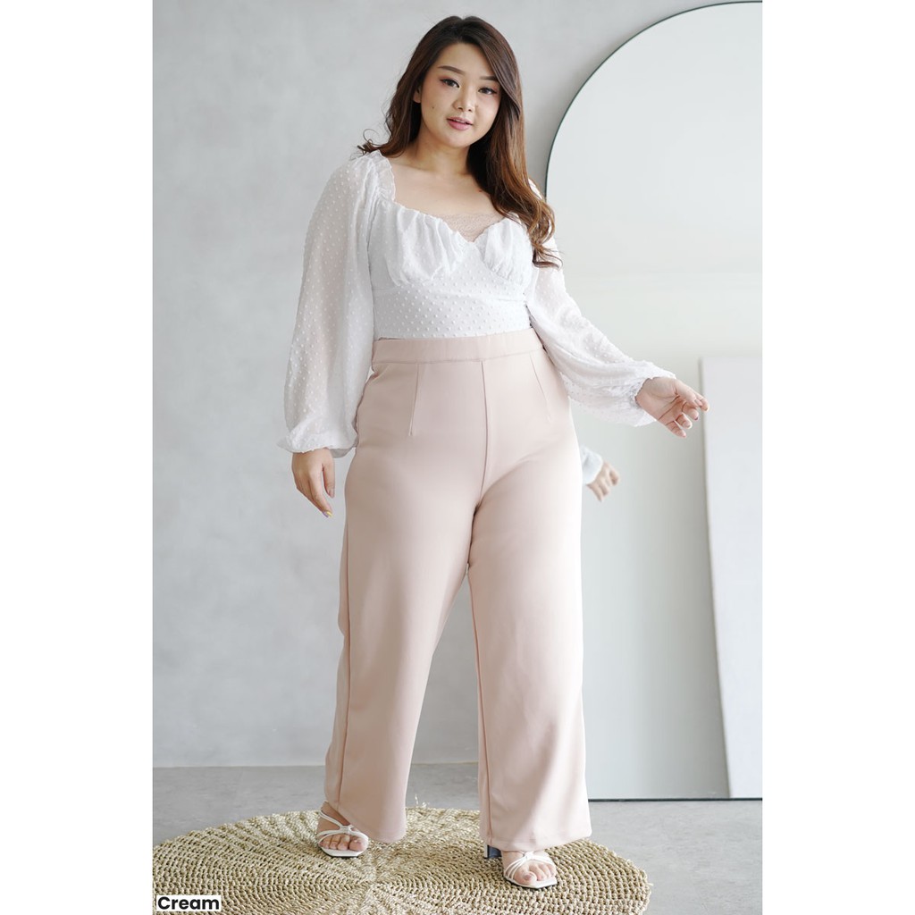 JANE COLLECTION || Jumbo Size High Waist Culottes Pants Celana Kulot Jumbo Celana Kerja BIGSIZE XXXL