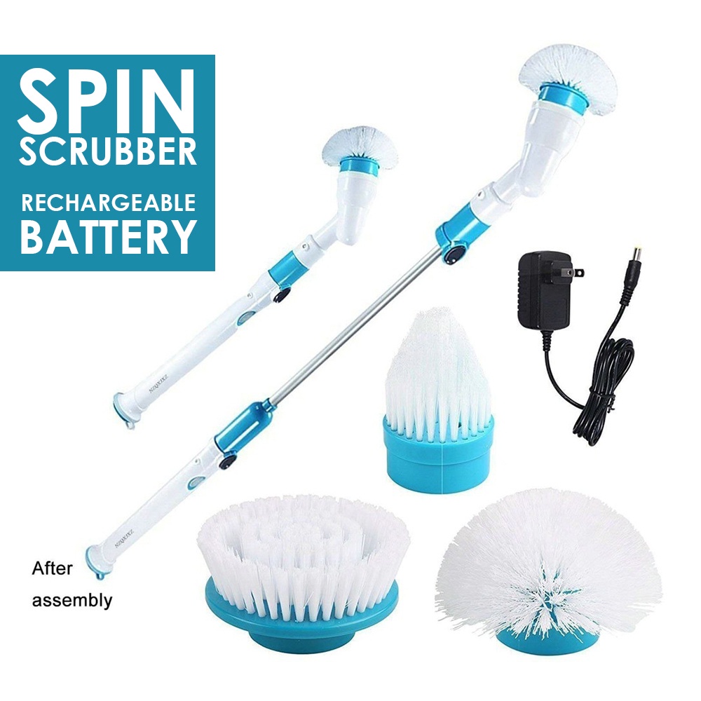 Electric Brush Cleaning Bathroom Spin Scrubber Sikat Lantai WC Kamar Mandi Elektrik