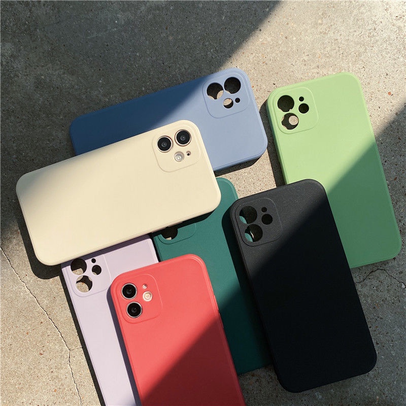 Soft Case Silikon TPU Warna Polos Untuk iPhone 11 Pro X XS Max XR