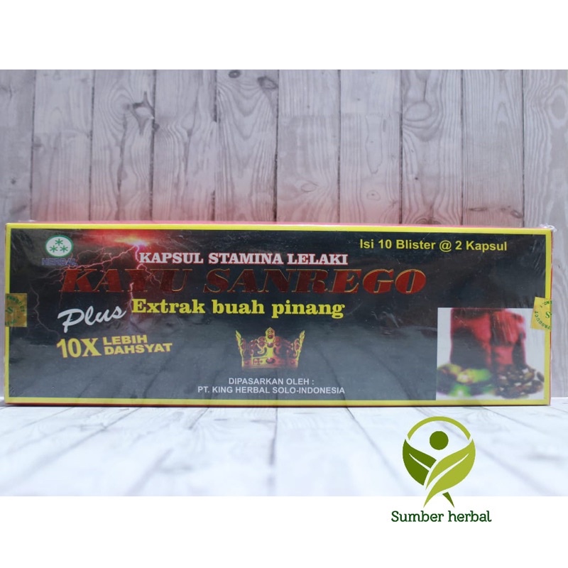 Kayu Sanrego Plus Extrak Buah Pinang Kapsul Original