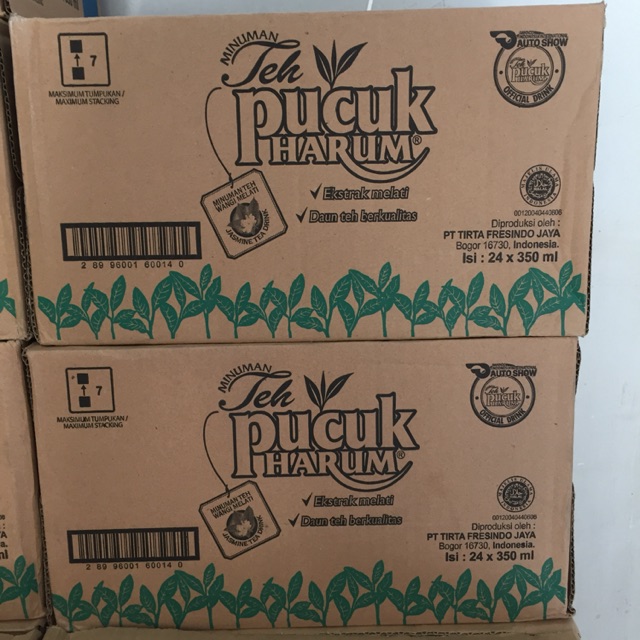 

Teh pucuk harum 350ml 1 dus 24 botol