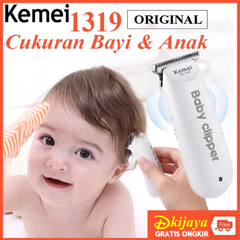 KEMEI 1319 ORIGINAL Alat Cukur Cukuran Bayi Elektrik Anak MINI Tidak Berisik USB CAS KM1319 KM-1319