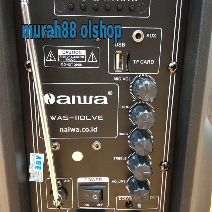 SPEAKER AKTIF WIRELESS AIWA WAS-110LVE /110 lVD BLUETOOTH 10 INCHI