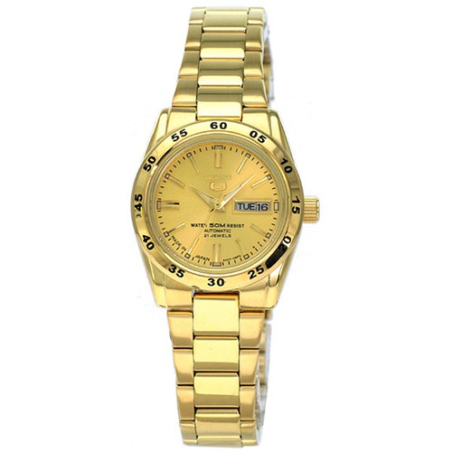 Seiko 5 SYMG44K1 Automatic Gold Stainless Steel - Jam Tangan Wanita