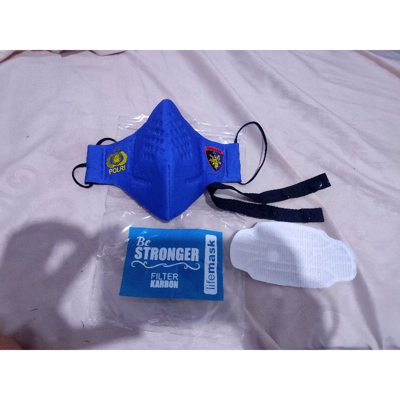 Masker biru polairud premium