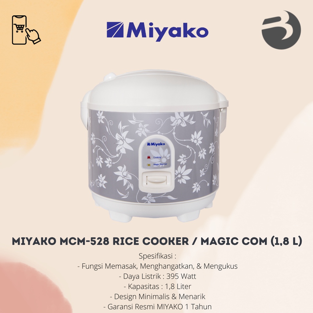 Miyako MCM-528 Rice Cooker / Magic Com (1,8 L)