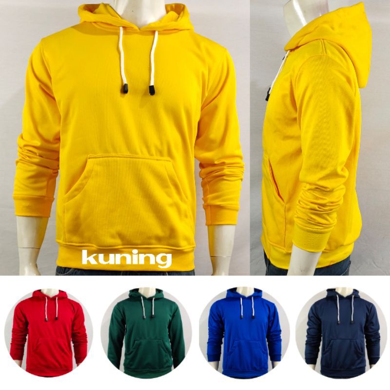 SWEATER HOODIE POLOS BAHAN FLEECE PRIA/WANITA/UNISEX