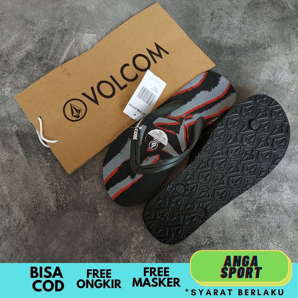 SANDAL JEPIT SURFING VOLCOM SENDAL DISTRO PRIA KASUAL COWOK BRANDED PANTAI CASUAL