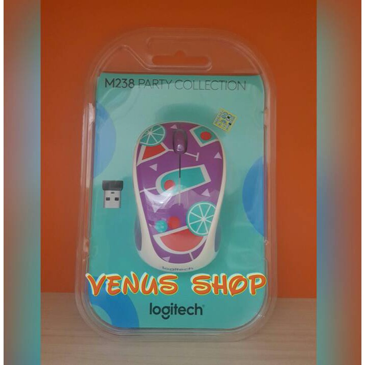 Best Seller LOGITECH WIRELESS MOUSE M238 / M 238 PARTY COLLECTION COCKTAIL Murah