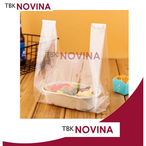 KANTONG PLASTIK BENING TRANSPARAN COCOK UNTUK TAKE AWAY TAKEAWAY HD PE PEX