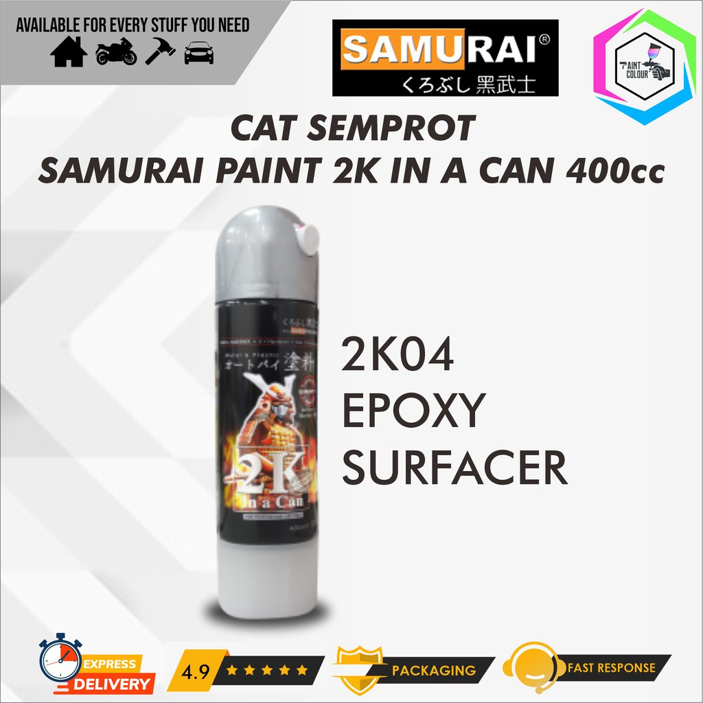 Samurai Paint 2K04 Surfacer Grey 2 Komponen Cat Semprot/Pylox