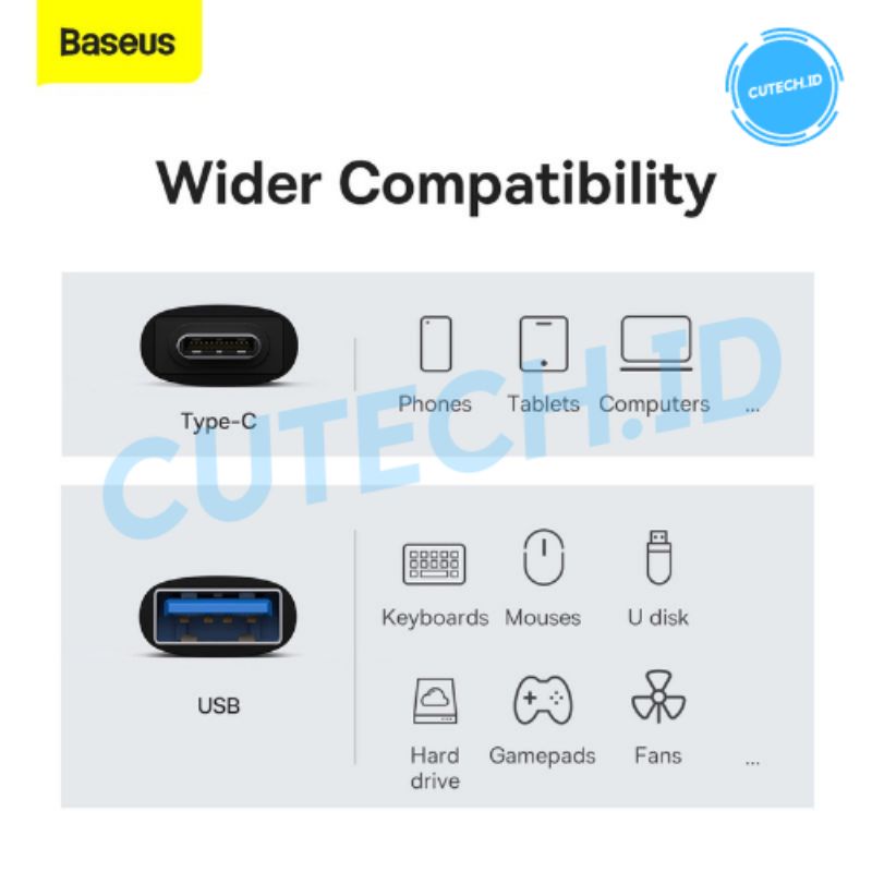 Baseus OTG Adaptor Converter USB to Type C