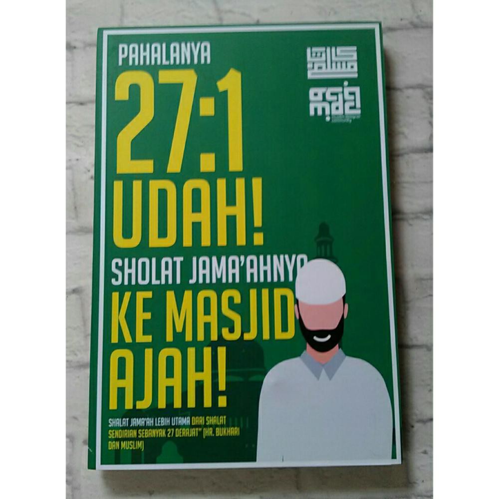 Hiasan Dinding Poster Shabby Chic Islami Pahala Sholat Jamaah Di